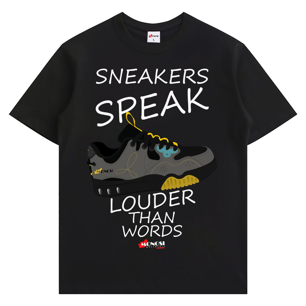 Sneakers Speak Black Blecke Tee