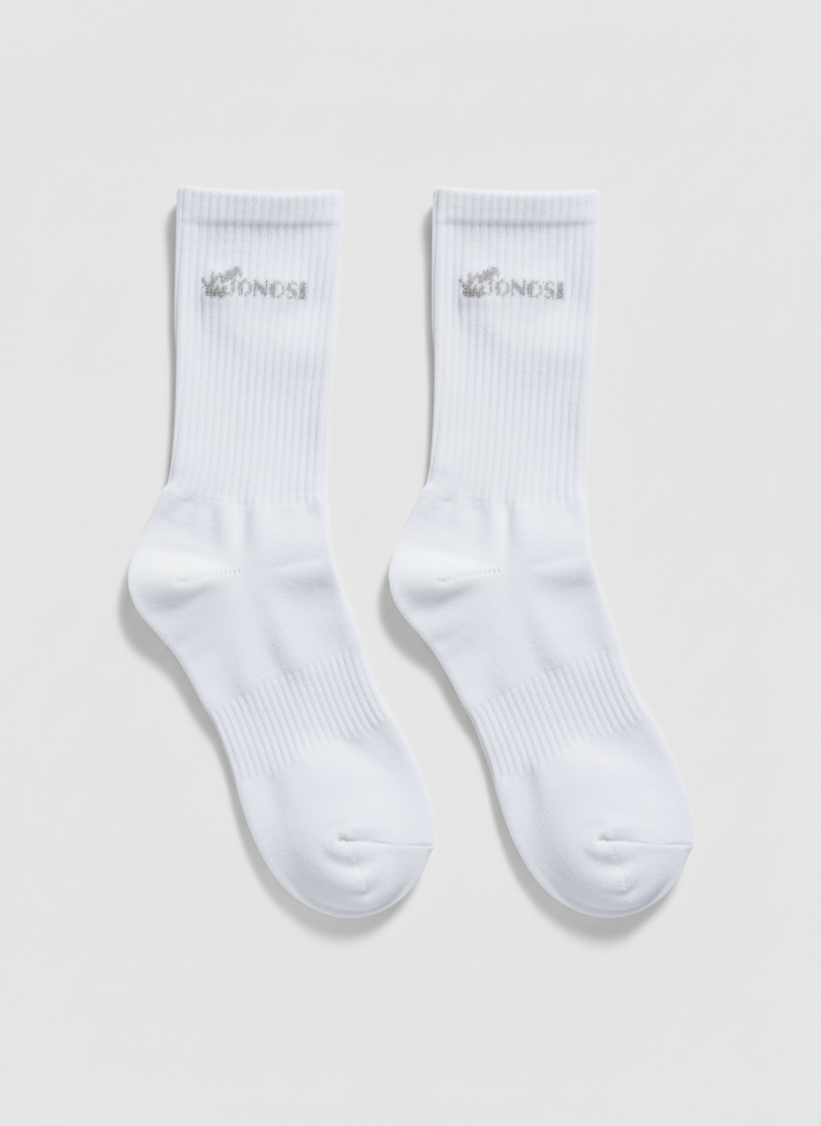 Mono Crew Socks - White